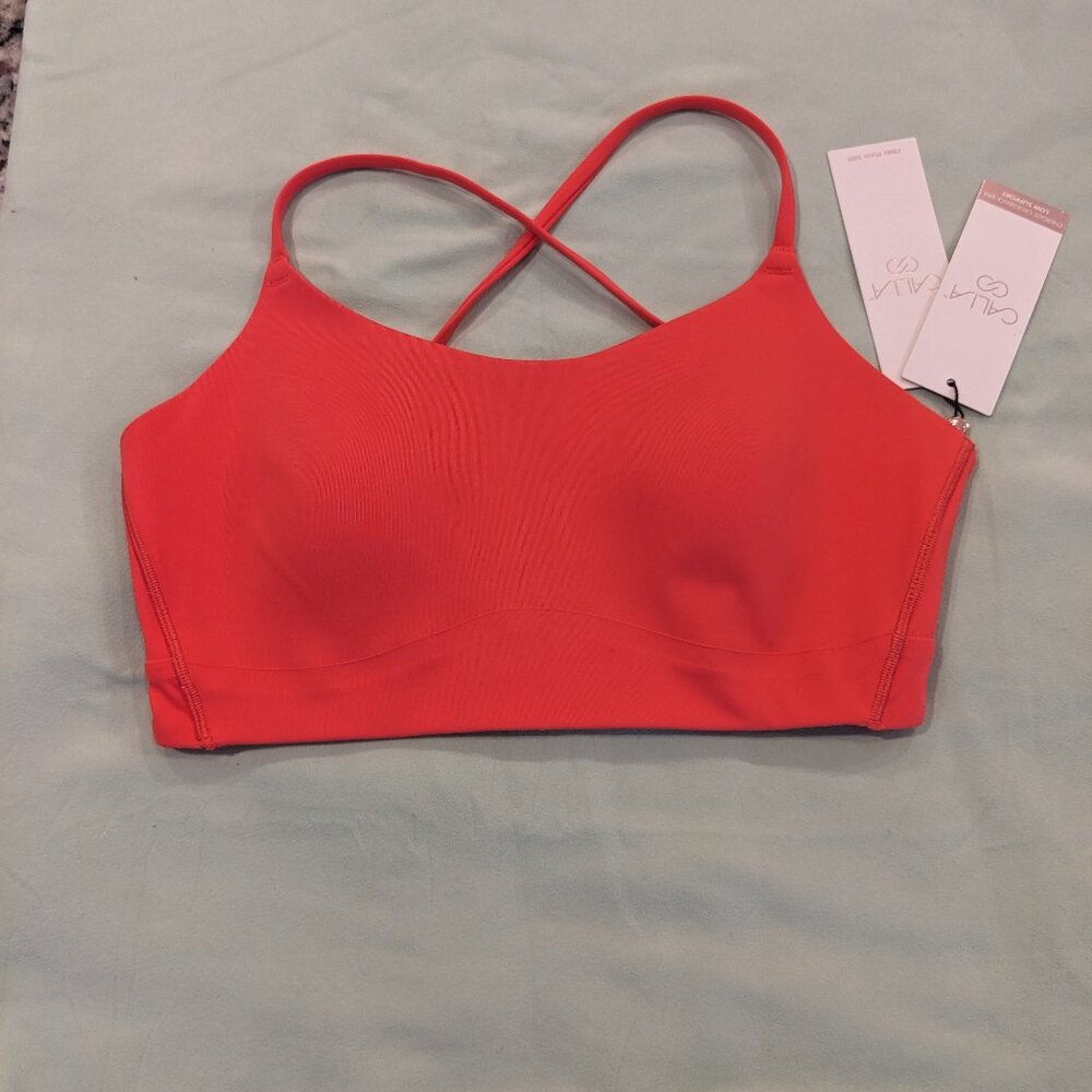 CALIA Women's Energize Strappy Crossback Sports Bra - Aquatic Coral